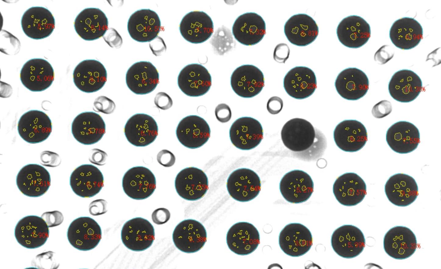 XRAY检测PCBA电路板BGA焊接，测量气泡空洞比