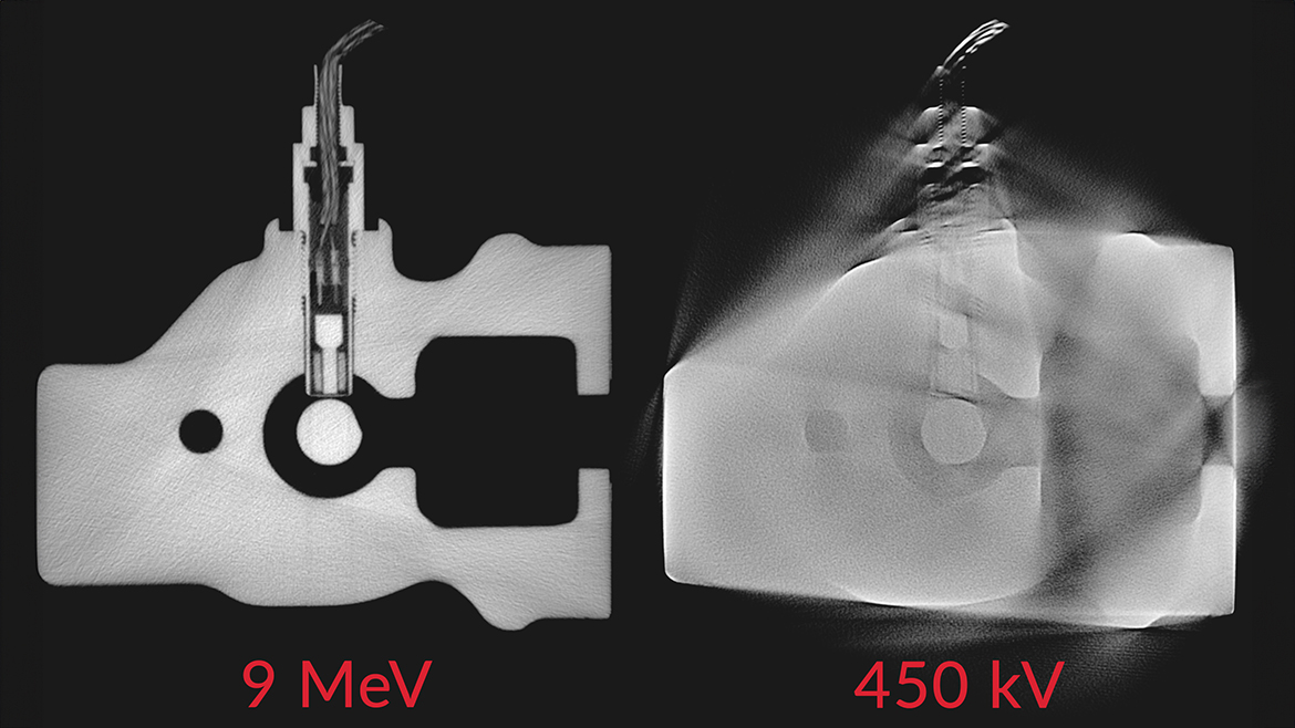 不同性能的X-ray检测设备对航天材料的透视效果图对比 不同性能的X-ray检测设备对航天材料的透视效果图对比