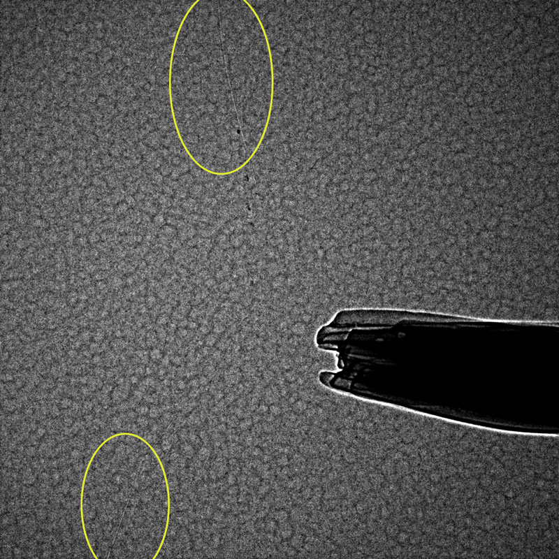 工业X光机检测陶瓷板微裂纹-暗裂